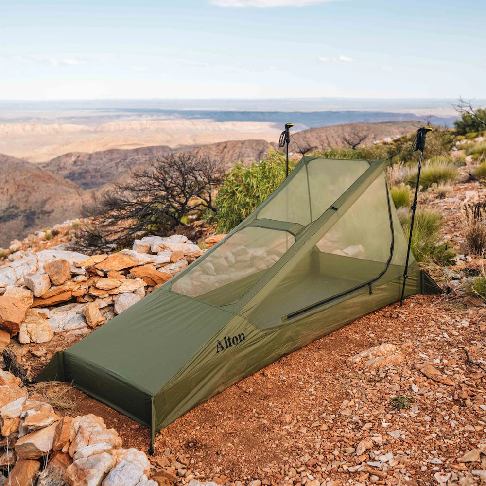 Alton Goods Ultralight Bug Net Tent in desert