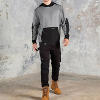 Front of Grey Marle Anthem Mens Tech Hoodie