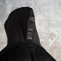 Back of hood on Anthem Mens Tech Hoodie in Black