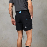 Back of Anthem Mens Triumph Shorts in Black