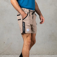 Side of  Anthem Mens Triumph Shorts in Khaki