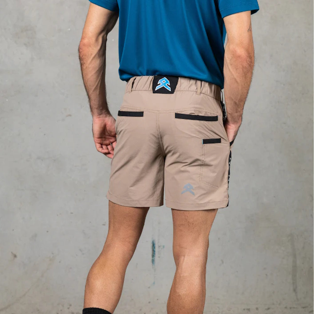 Back view of Anthem Mens Triumph Shorts in Khaki