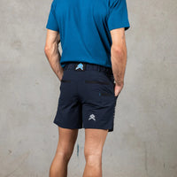 Back of Anthem Mens Triumph Shorts in Navy