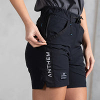 Side pocket of Anthem Womens Triumph Shorts in Black