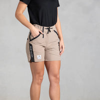 Side of Anthem Womens Triumph Shorts in Khaki