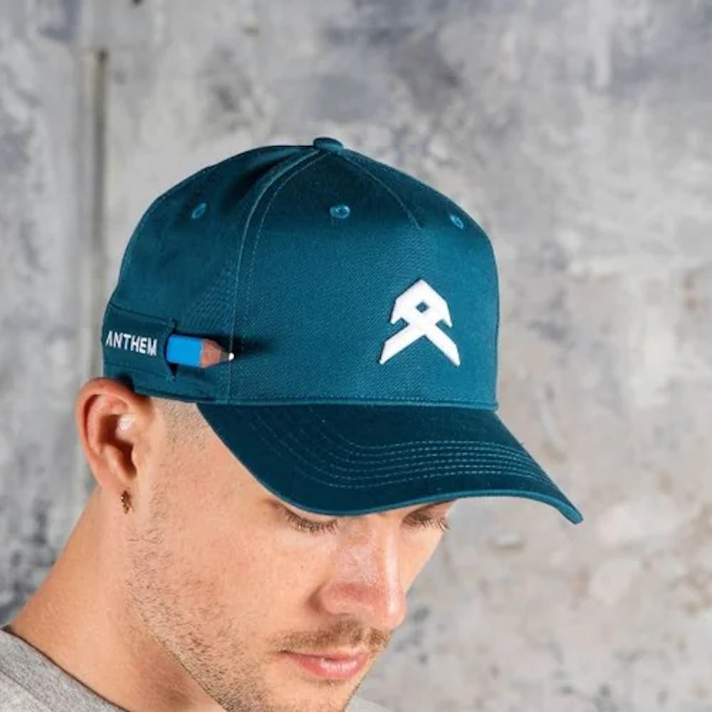 Front of Anthem Carpenter A Frame Baseball Hat in Blue
