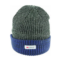 Avenel Rib Knit Beanie With Contrast Cuff in Charcoal/Navy