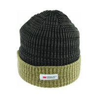 Avenel Rib Knit Beanie With Contrast Cuff in Olive/Khaki
