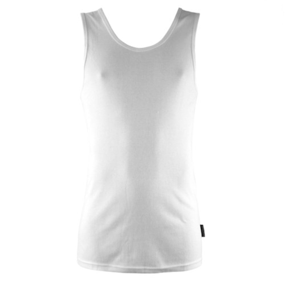 Bamboo Textiles Mens Singlet in White
