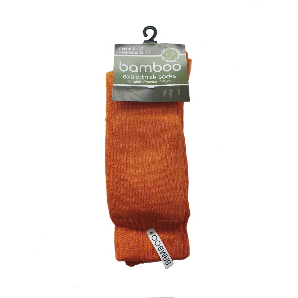 Bamboo Textiles Extra Thick Socks Orange
