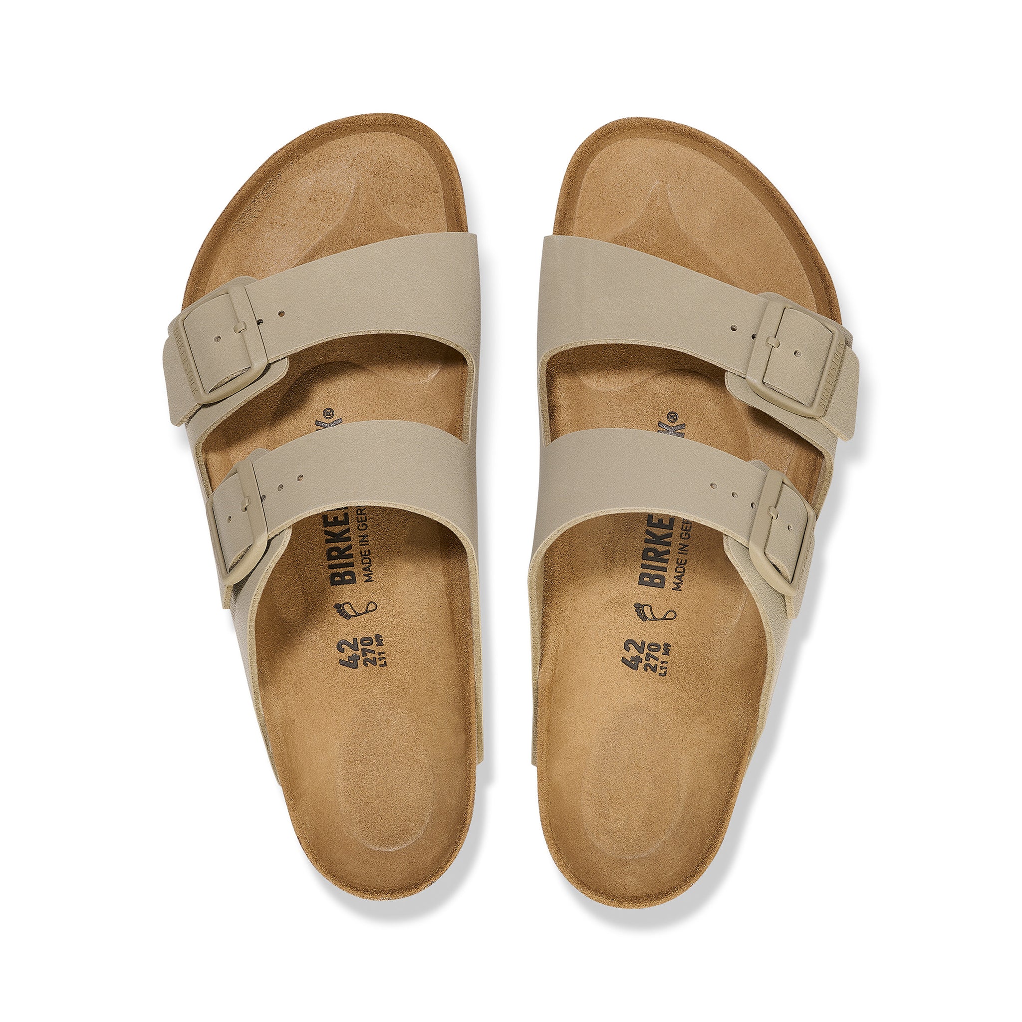 Birkenstock Arizona Birko-Flor Sandals (Faded Khaki)
