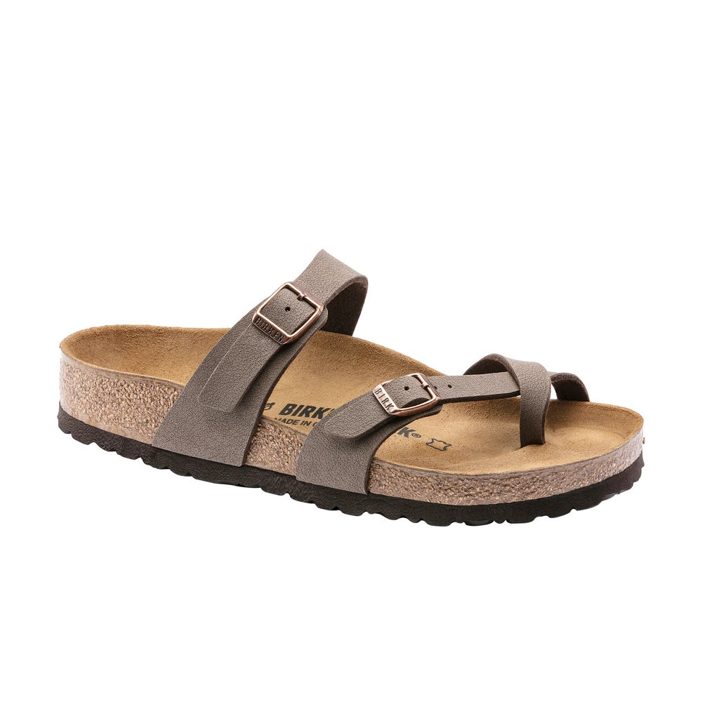 Birkenstock Mayari BirkiBuc Thong Sandals in Mocca