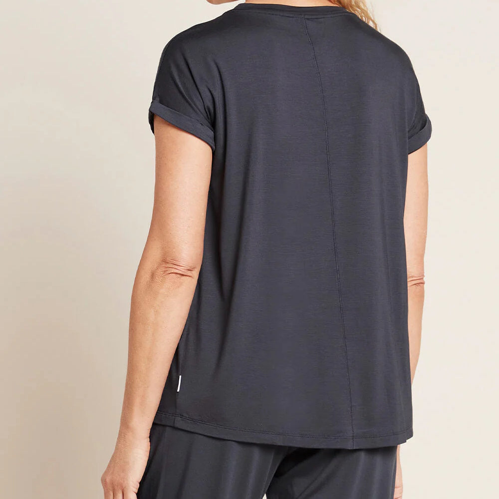Back of Boody Downtime Lounge Top in Storm