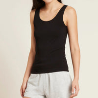 Front of Black Boody Womens Tank Top
