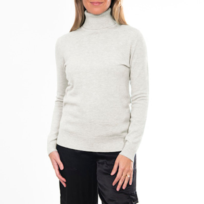 Bridge & Lord Womens Rosie Essential Roll Neck Pullover in Sustained Grey