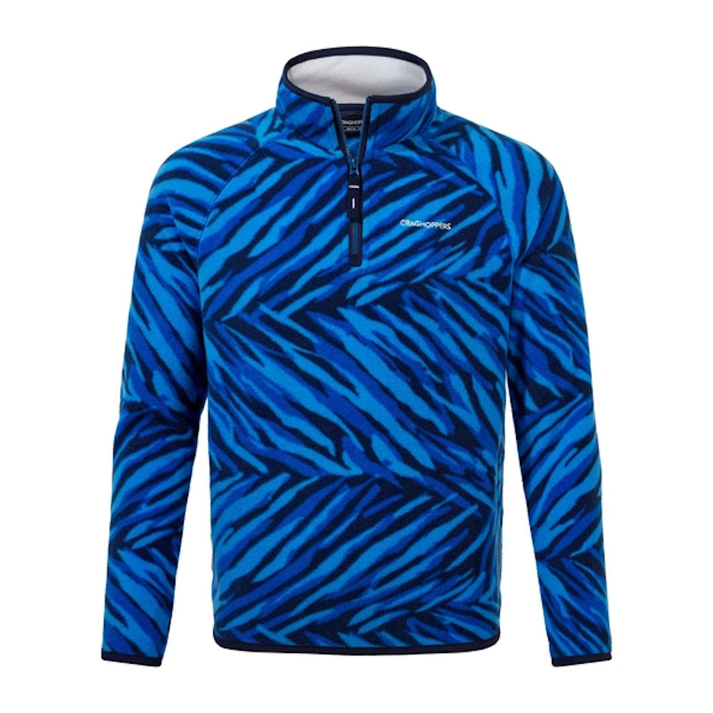 Craghoppers Kids Gabriel Half Zip Fleece Top in Falls Blue
