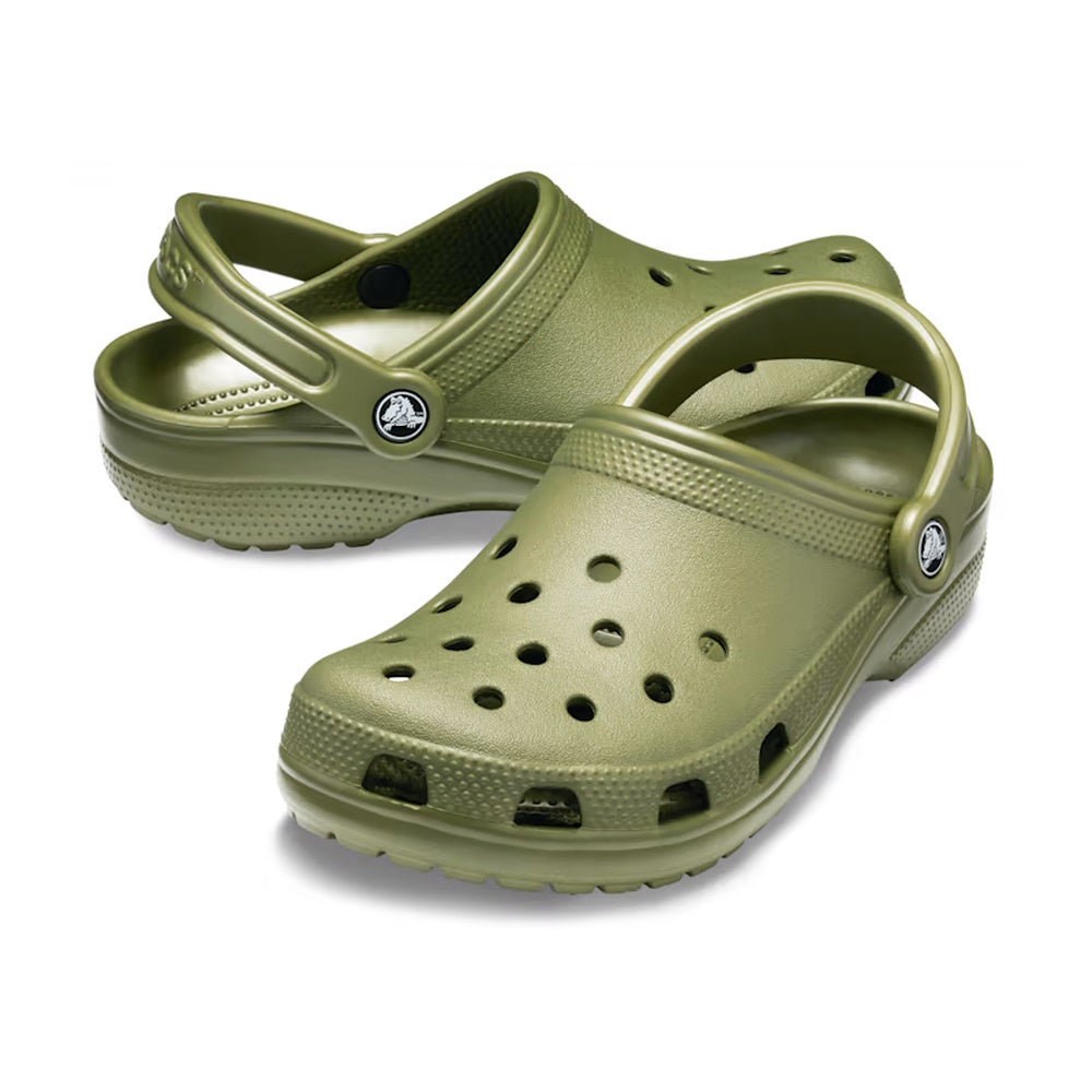 Pair of Crocs Clogs in Army Green