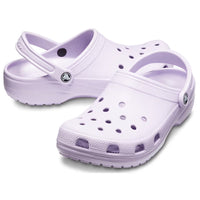 Pair of lavender Crocs clogs