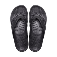 Top down view of Crocs Classic Flips in Black