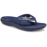 Front view of Crocs Classic Flip in Navy Blue
