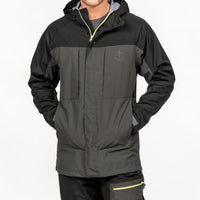Front of Desolve Fathom Jacket in Black/Charcoal