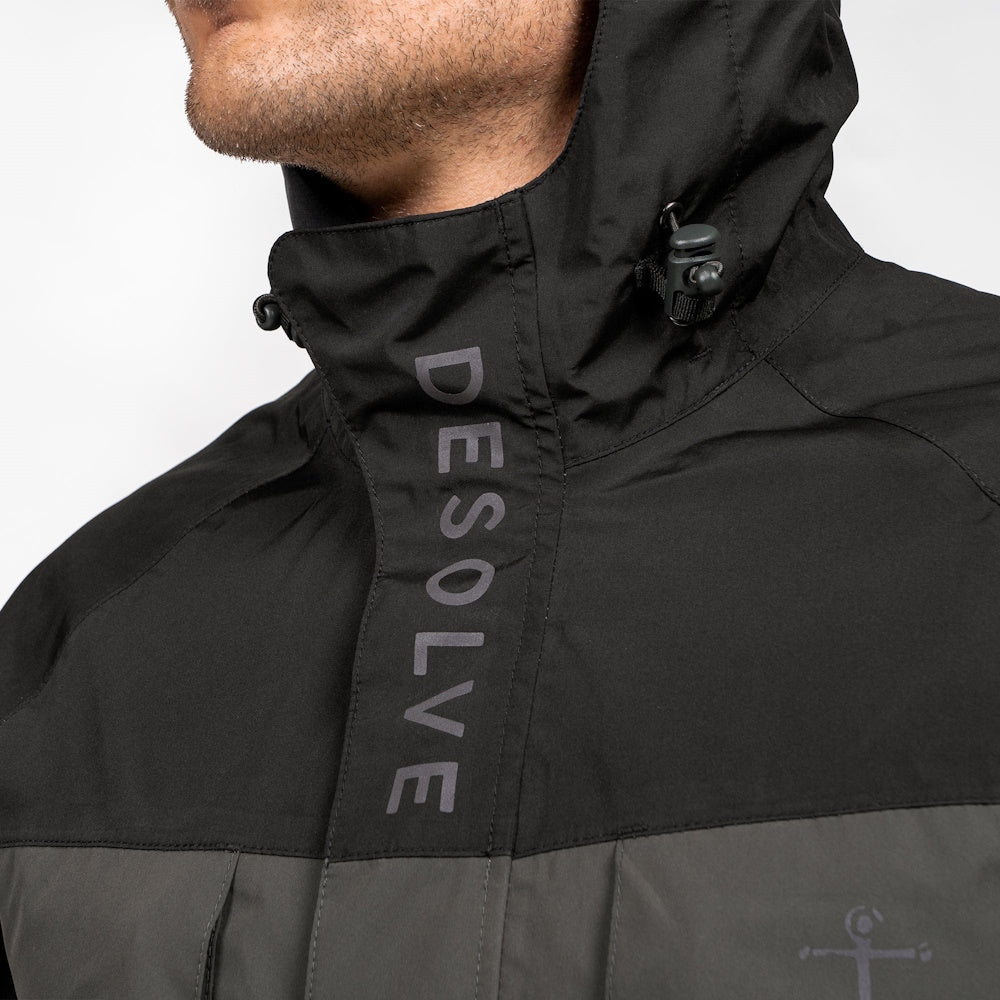Close up of collar on Desolve Fathom Jacket