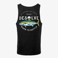 Desolve Mens Born to Battle Kingfish Singlet