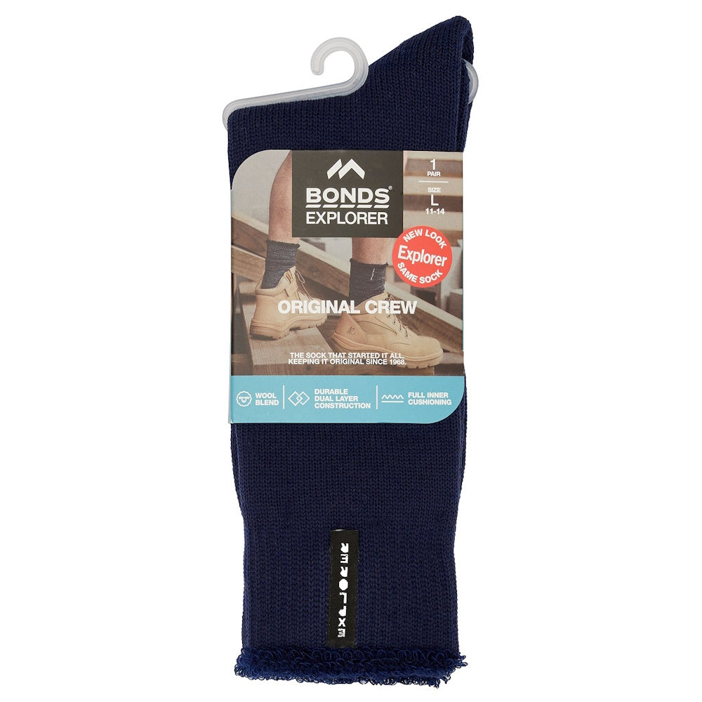 Bonds Explorer Original Wool Blend Crew Socks Navy