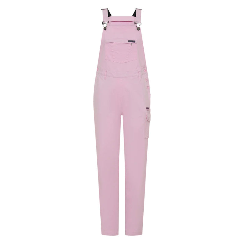 Green Hip Womens Overalls in Pink