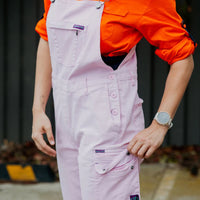 Green Hip Womens Overalls in Pink