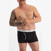 Bonds Mens MZVJ Guyfront Trunk in Black with White Bands