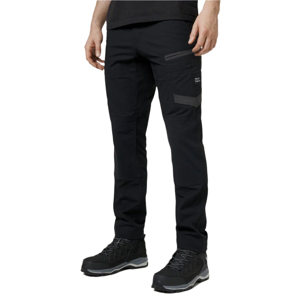 Front view of Hard Yakka Mens Comfort Fit Raptor Pants in Black