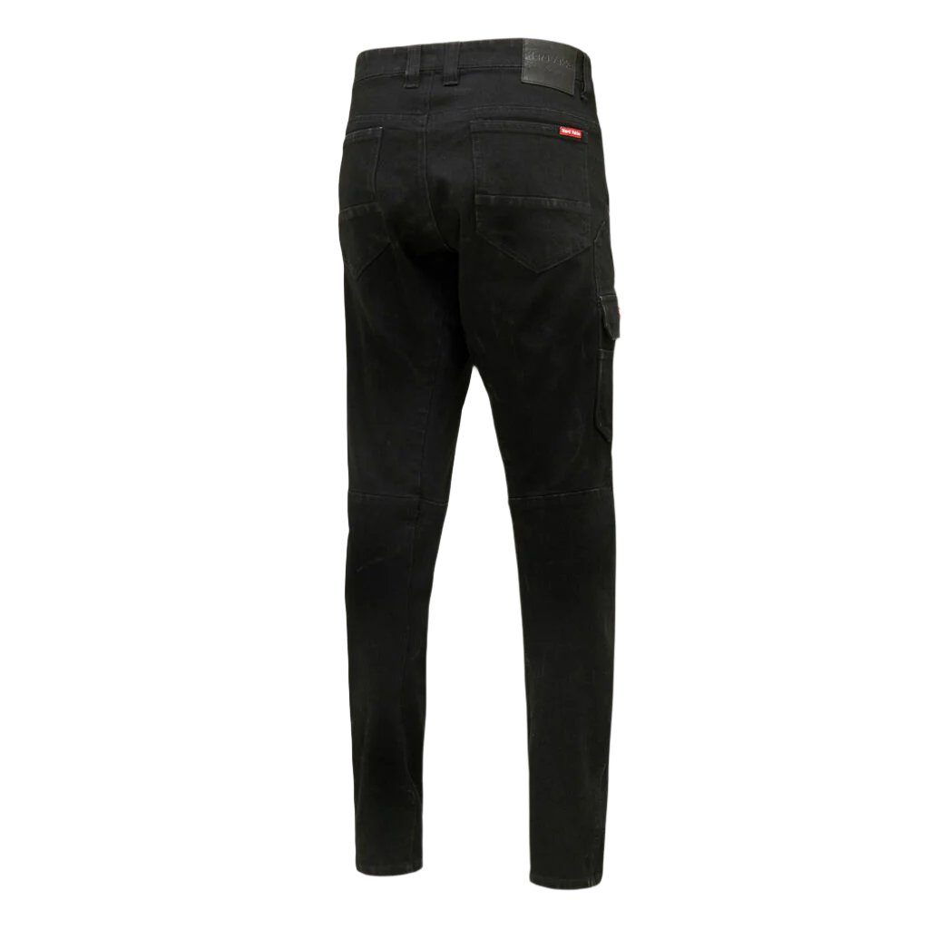 Back view of Hard Yakka Slim Fit Dyneema Tough Denim Jeans in Black
