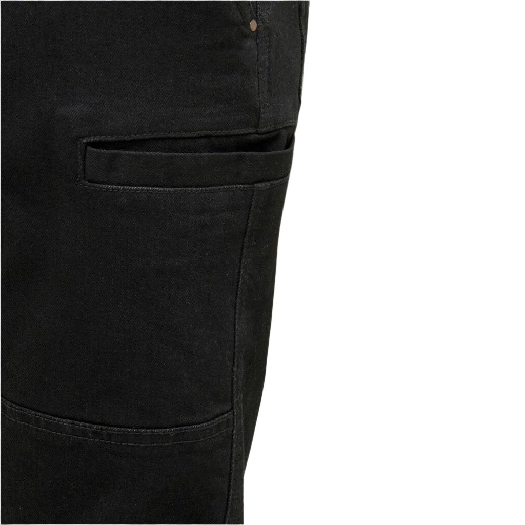 Close up of Hard Yakka Slim Fit Dyneema Tough Denim Jeans in Black