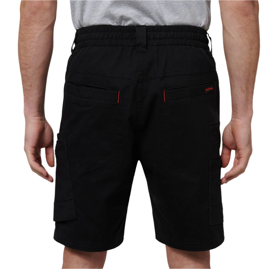 Back view of Hard Yakka Toughmaxx Mid Shorts in Black