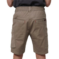 Back view of Hard Yakka Toughmaxx Mid Shorts in Khaki