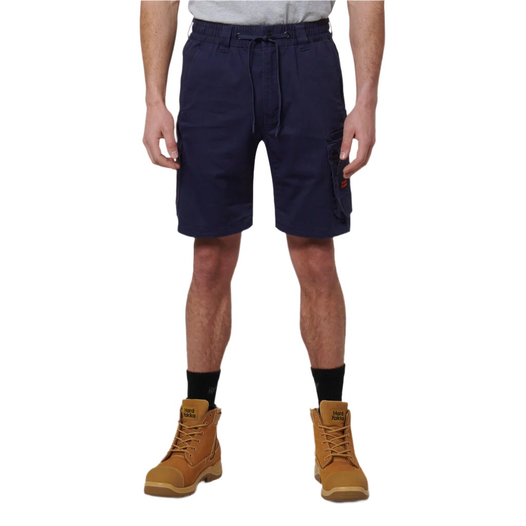 Front view of Hard Yakka Toughmaxx Mid Shorts in Navy