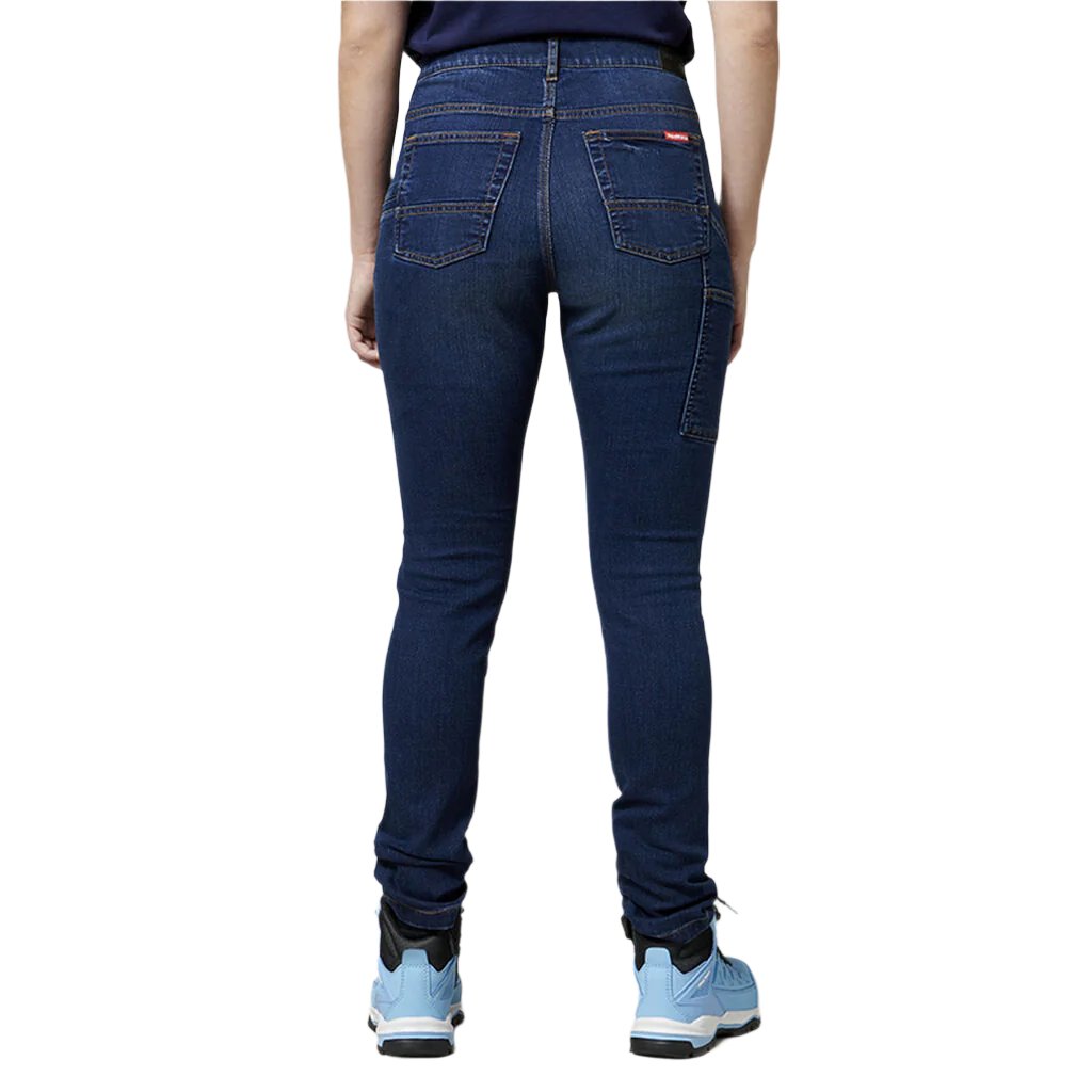Back view of Hard Yakka Womens Jeggings in Indigo