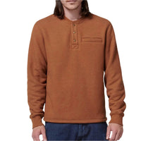 Front view of Hard Yakka Sherpa Henley in Walnut