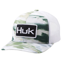 Front of Huk Edisto Trucker Cap in Khaki