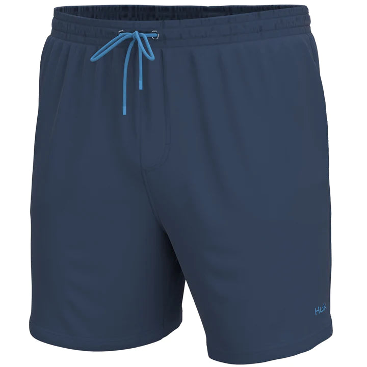 Front of Huk Mens Pursuit Volley Shorts in Sargasso