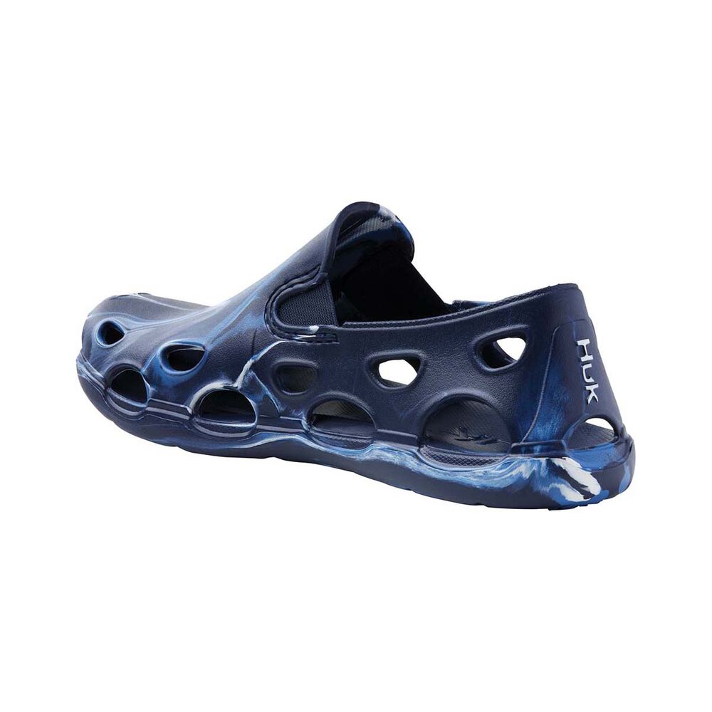 Back of Huk Stone Shore Brewster ATR Shoes in Deep Ocean Blue