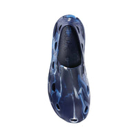 Top down view of Huk Stone Shore Brewster ATR Shoe in Deep Ocean Blue