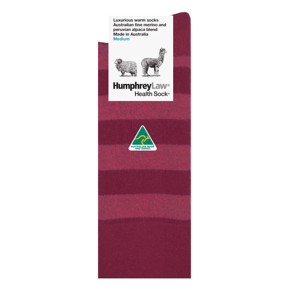 Humphrey Law Fine Merino/Baby Alpaca Striped Health Socks