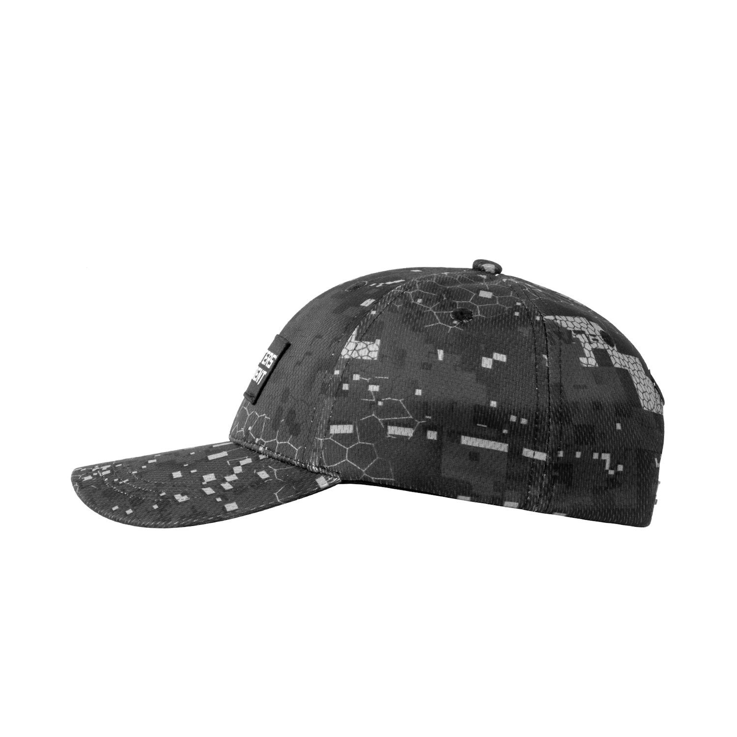 Side of Hunters Element Patch Cap in Desolve Blak