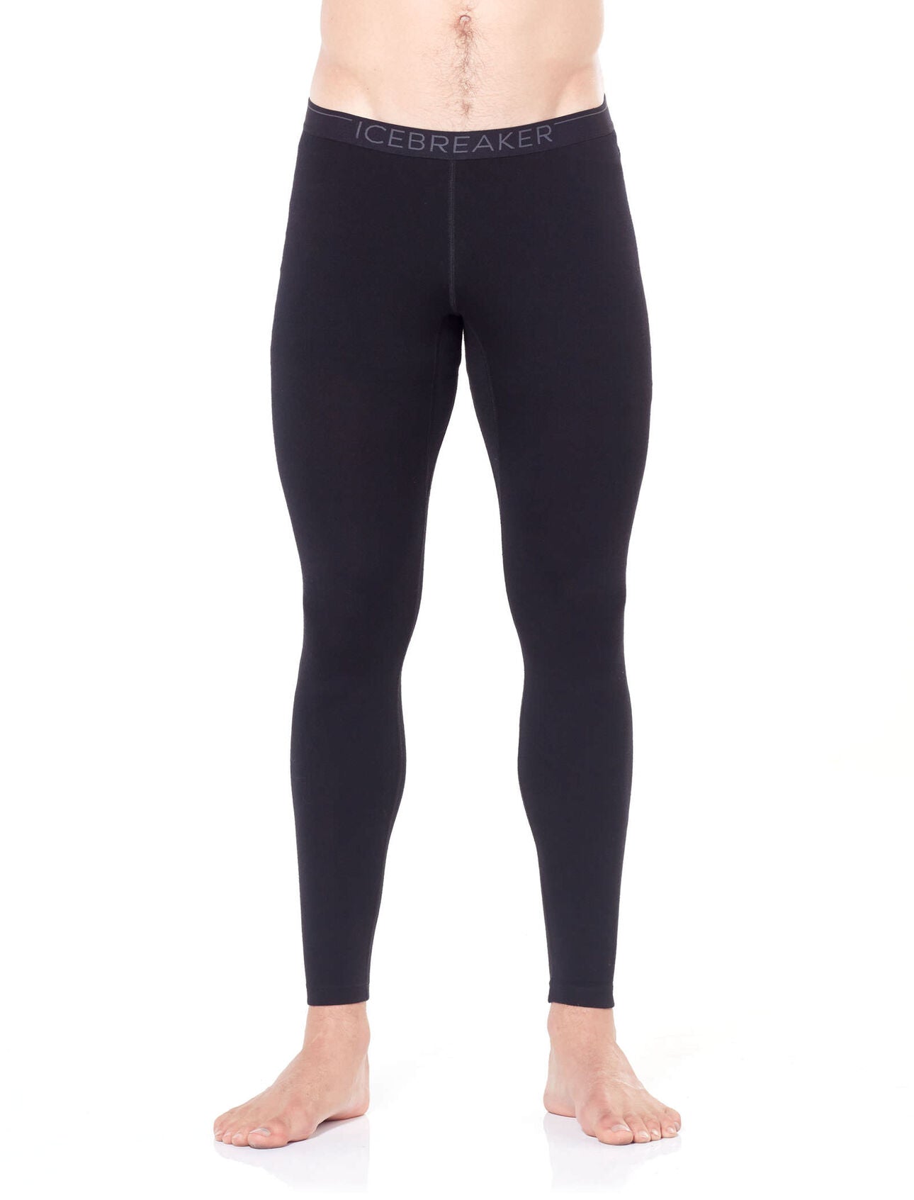 Icebreaker Men's 260 Tech Leggings Black Front with Model