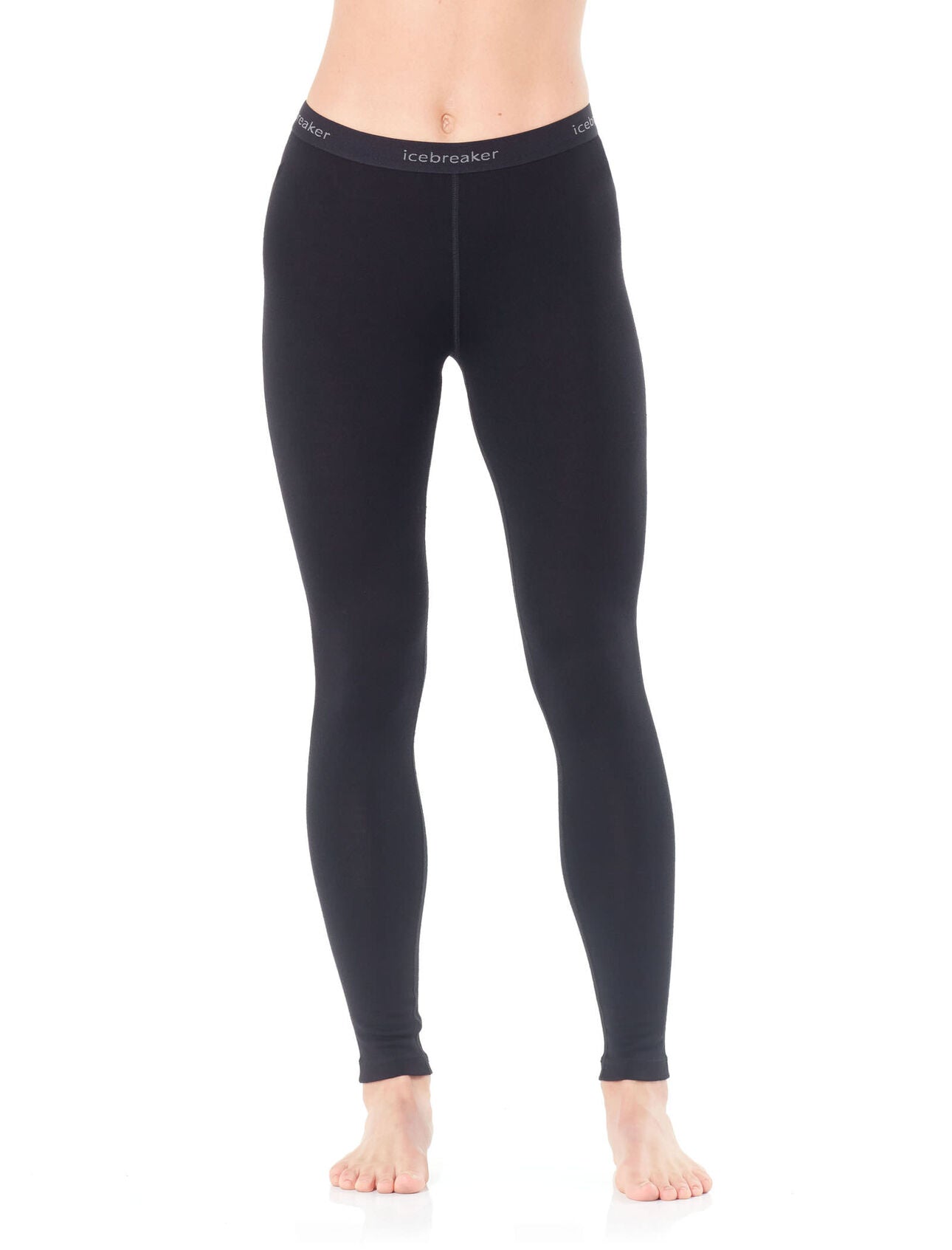 Icebreaker Women's 260 Tech Merino Leggings in Black worn by model