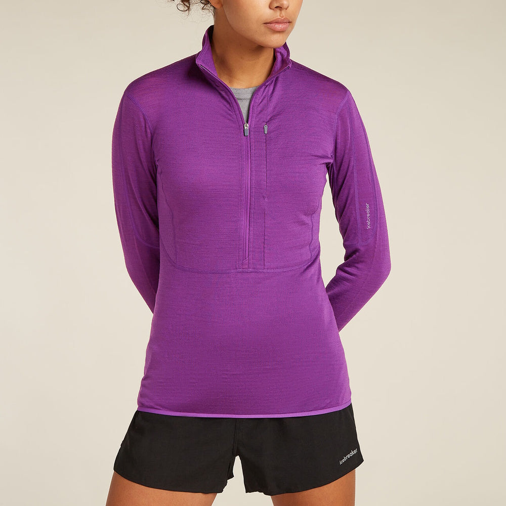 Icebreaker Womens Merino Blend 200 RealFleece Descender LS Half Zip