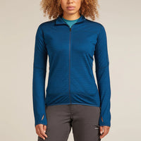 Icebreaker Womens Merino Blend 300 RealFleece Descender Long Sleeve Zip