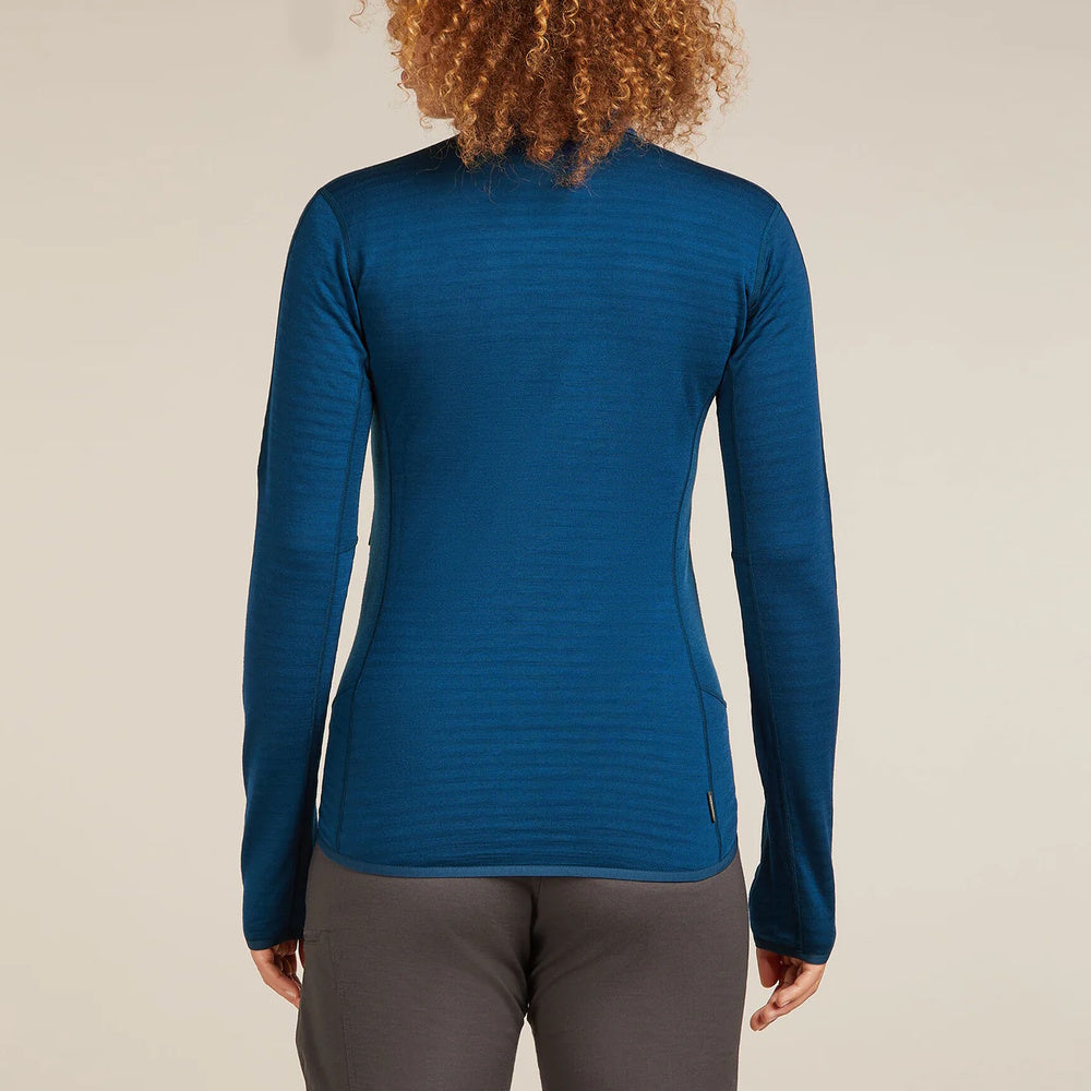 Icebreaker Womens Merino Blend 300 RealFleece Descender Long Sleeve Zip